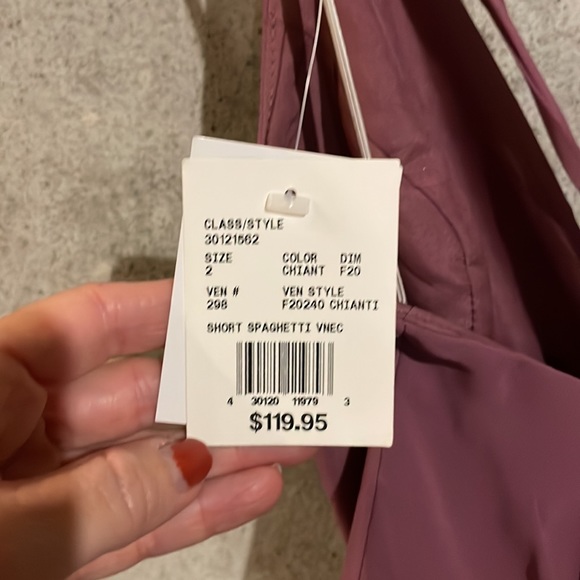 NWT David’s Bridal short spaghetti strap dress Size 2 - Picture 3 of 6